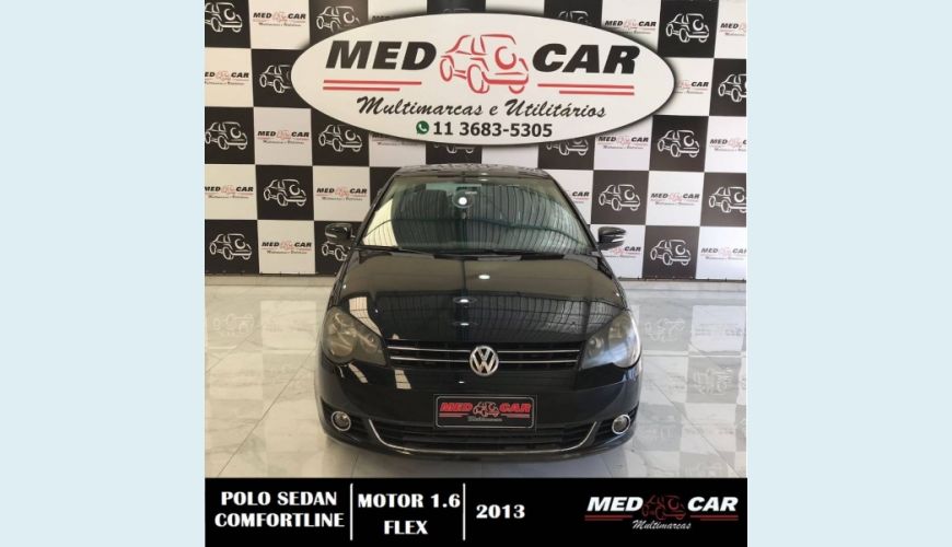VOLKSWAGEN POLO SEDAN 1.6 MI COMFORTLINE 8V FLEX 4P AUT. - PRETO - 2013 Foto 1 (Grande)