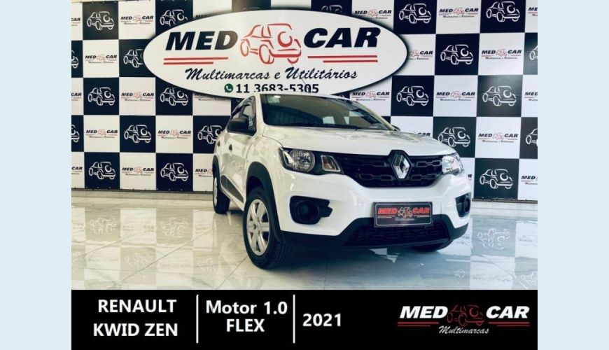 RENAULT KWID 1.0 12V SCE FLEX ZEN MANUAL - BRANCO - 2021 Foto 1 (Grande)