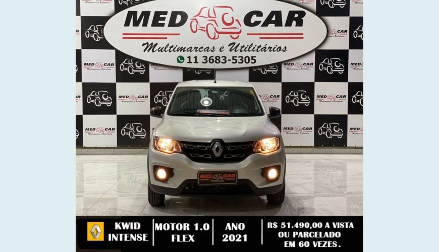 RENAULT KWID 1.0 12V SCE FLEX INTENSE MANUAL - PRATA - 2021 Foto 1 (Grande)