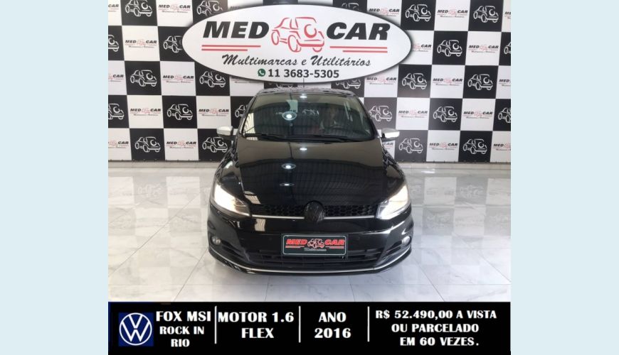 VOLKSWAGEN FOX 1.6 MI ROCK IN RIO 8V FLEX 4P MANUAL - PRETO - 2016 Foto 1 (Grande)