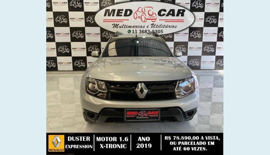 RENAULT DUSTER 1.6 16V SCE FLEX EXPRESSION X-TRONIC - PRATA - 2019 Foto 1 (Grande)
