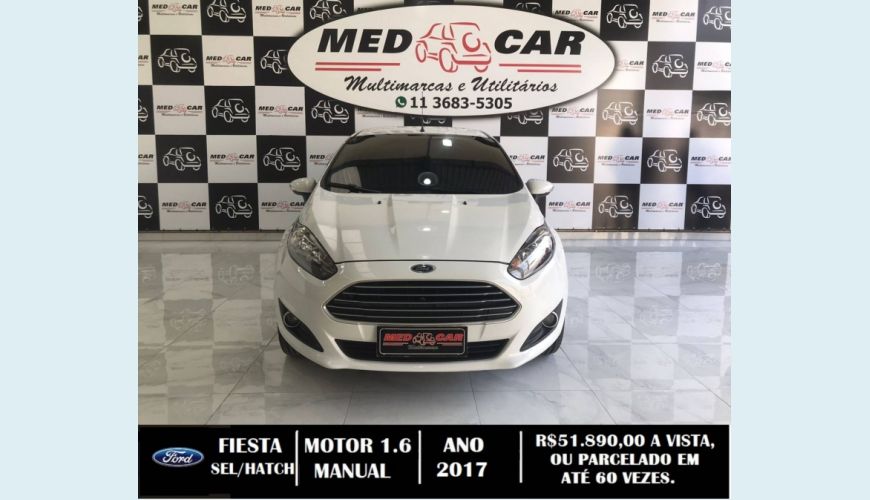 FORD FIESTA 1.6 SEL HATCH 16V FLEX 4P MANUAL - BRANCO - 2017 Foto 1 (Grande)
