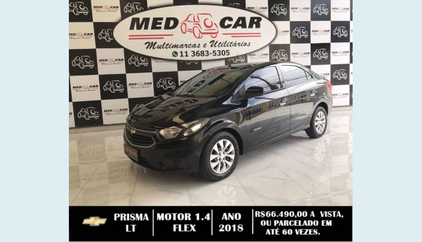CHEVROLET PRISMA 1.4 MPFI LT 8V FLEX 4P MANUAL - PRETO - 2018 Foto 1 (Grande)
