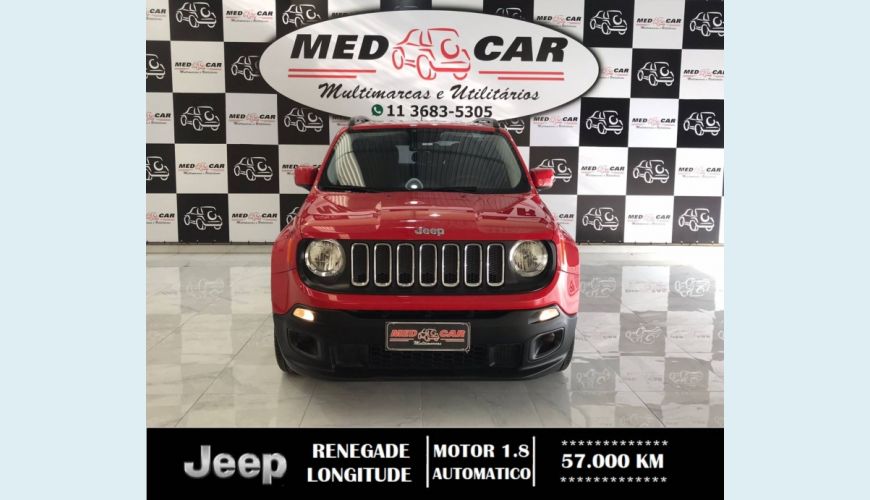 JEEP RENEGADE 1.8 16V FLEX LONGITUDE 4P AUT. - VERMELHO - 2016 Foto 1 (Grande)