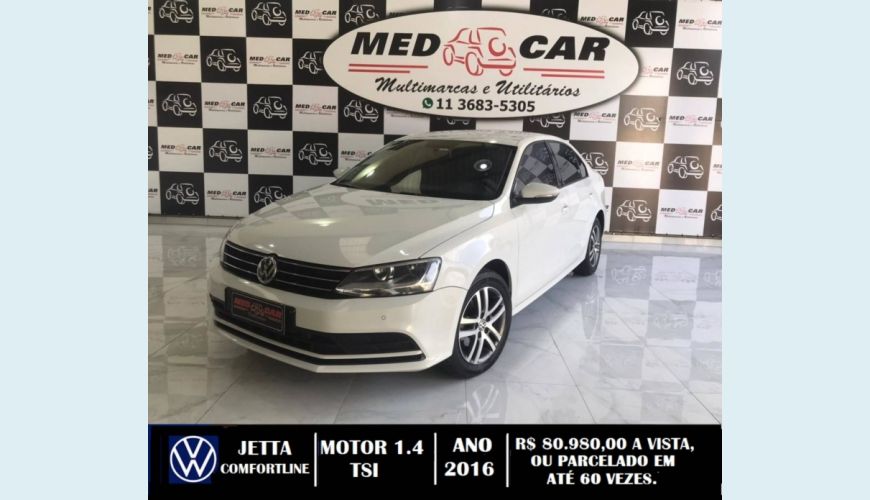 VOLKSWAGEN JETTA 1.4 16V TSI COMFORTLINE 4P TIPTRONIC - BRANCO - 2016 Foto 1 (Grande)