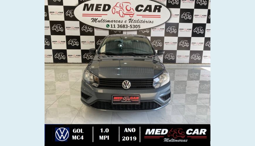 VOLKSWAGEN GOL 1.0 12V MPI TOTALFLEX 4P MANUAL - CINZA - 2019 Foto 1 (Grande)