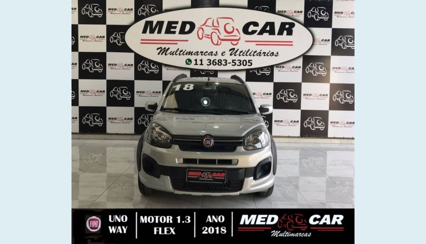 FIAT UNO 1.3 FIREFLY FLEX WAY 4P MANUAL - PRATA - 2018 Foto 1 (Grande)