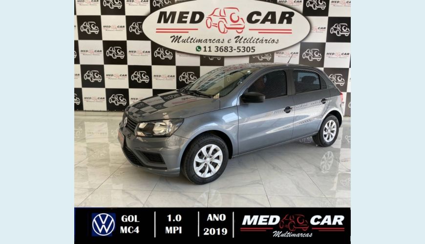 VOLKSWAGEN GOL 1.0 12V MPI TOTALFLEX 4P MANUAL - CINZA - 2019 Foto 1 (Grande)