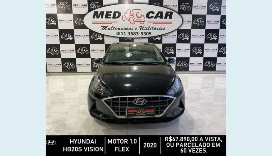 HYUNDAI HB 20S 1.0 12V FLEX VISION MANUAL - PRETO - 2020 Foto 1 (Grande)