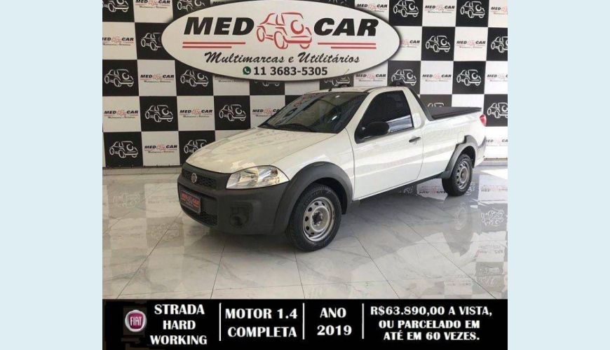 FIAT STRADA 1.4 MPI HARD WORKING CS 8V FLEX 2P MANUAL - BRANCO - 2019 Foto 1 (Grande)