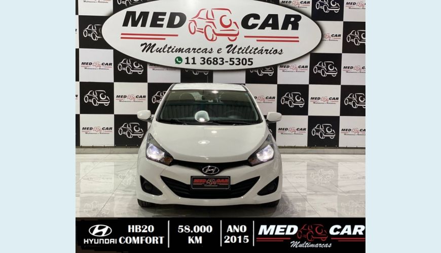 HYUNDAI HB 20 1.0 COMFORT PLUS 12V FLEX 4P MANUAL - BRANCO - 2015 Foto 1 (Grande)