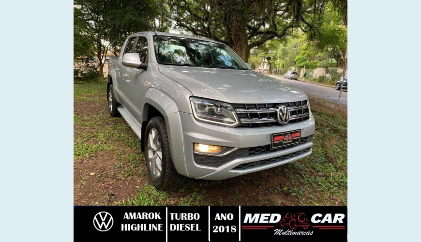 VOLKSWAGEN AMAROK 2.0 HIGHLINE 4X4 CD 16V TURBO INTERCOOLER DIESEL 4P AUT. - PRATA - 2018 Foto 1 (Grande)