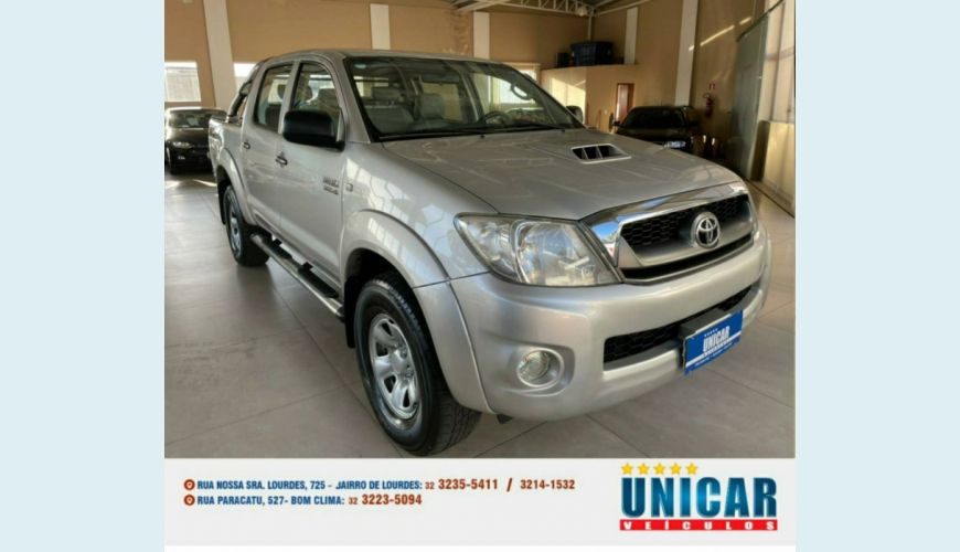 TOYOTA HILUX 3.0 SR 4X4 CD 16V TURBO INTERCOOLER DIESEL 4P MANUAL - PRATA - 2010 Foto 1 (Grande)