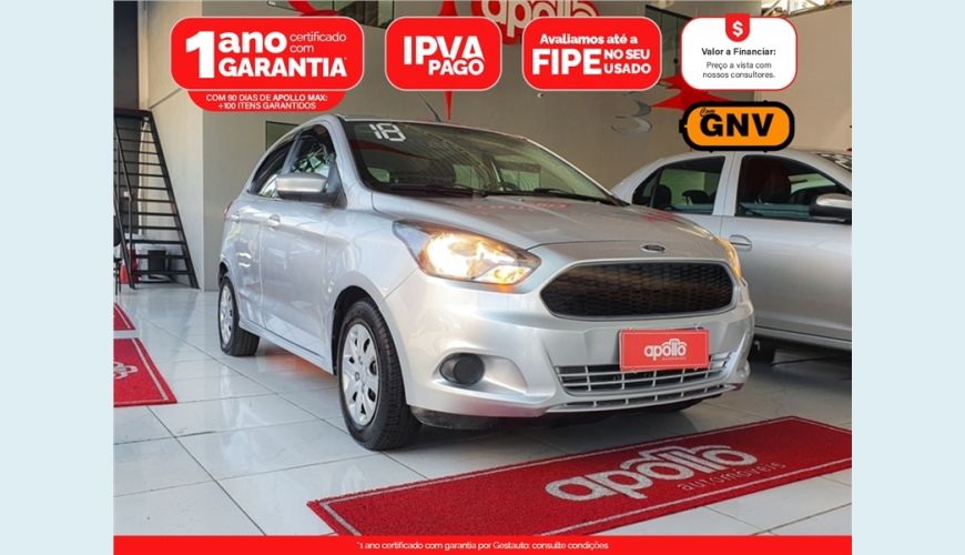 FORD KA 1.0 TI-VCT FLEX SE MANUAL - PRATA - 2018 Foto 1 (Grande)