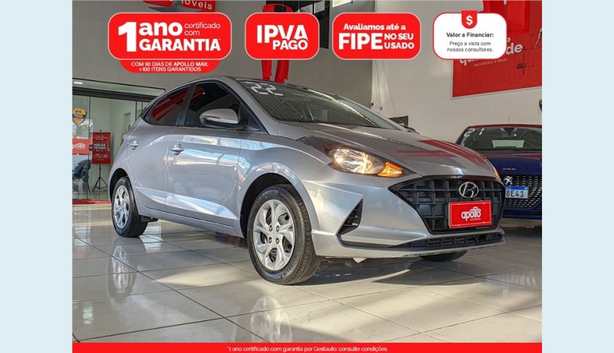 HYUNDAI HB 20 1.0 12V FLEX VISION MANUAL - PRATA - 2022 Foto 1 (Grande)
