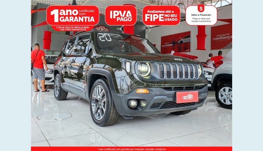 JEEP RENEGADE 1.8 16V FLEX LONGITUDE 4P AUT. - VERDE - 2020 Foto 1 (Grande)