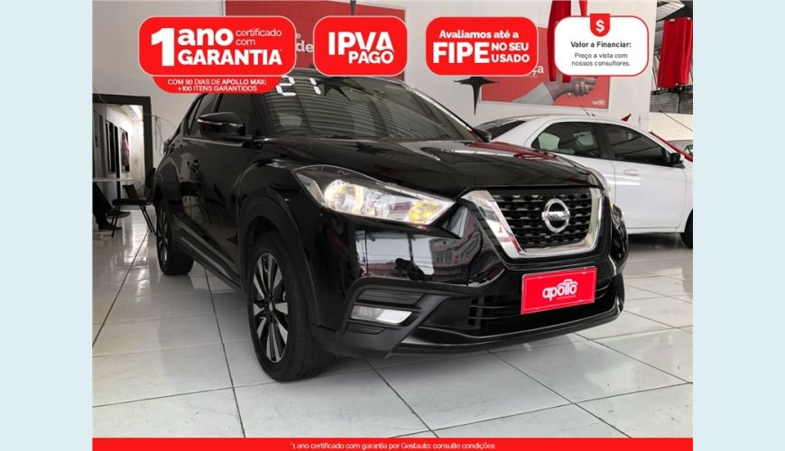 NISSAN KICKS 1.6 16V FLEXSTART SV 4P XTRONIC - PRETO - 2021 Foto 1 (Grande)