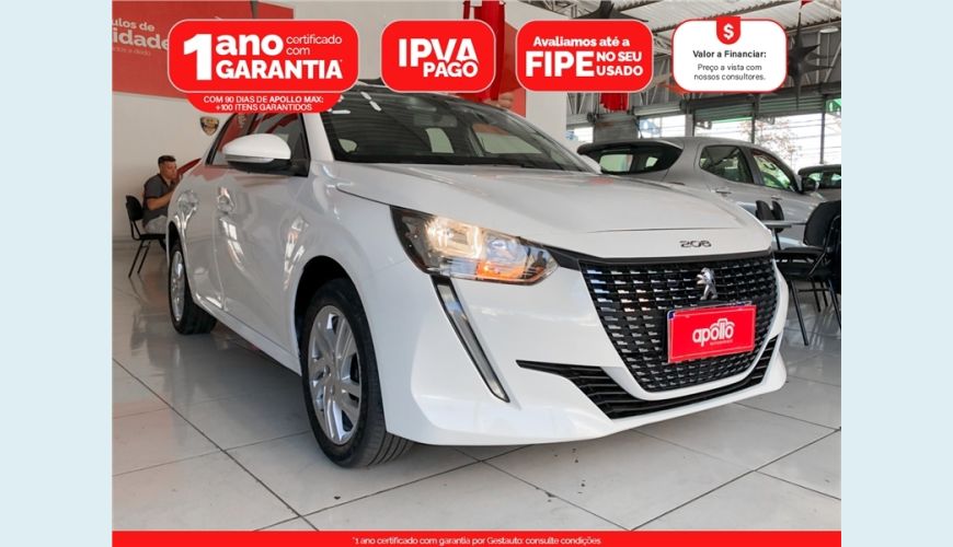 PEUGEOT 208 1.6 16V FLEX ACTIVE PACK AT6 - BRANCO - 2021 Foto 1 (Grande)