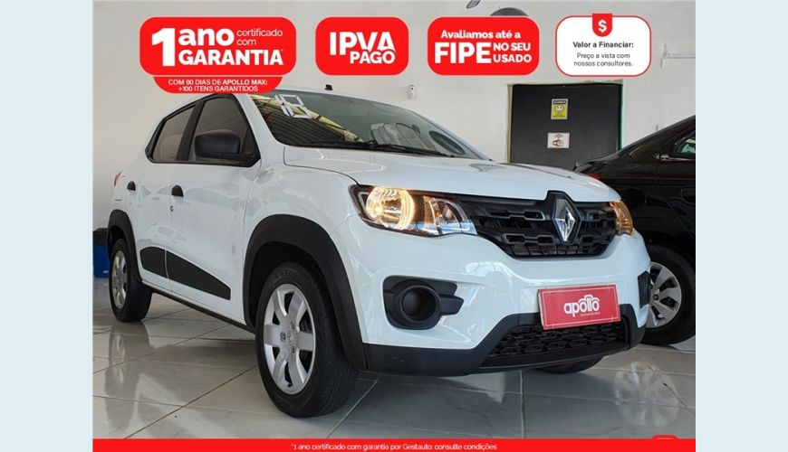RENAULT KWID 1.0 12V SCE FLEX ZEN MANUAL - BRANCO - 2018 Foto 1 (Grande)