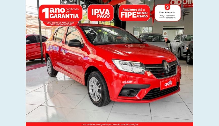 RENAULT LOGAN 1.0 12V SCE FLEX LIFE MANUAL - PRATA - 2021 Foto 1 (Grande)