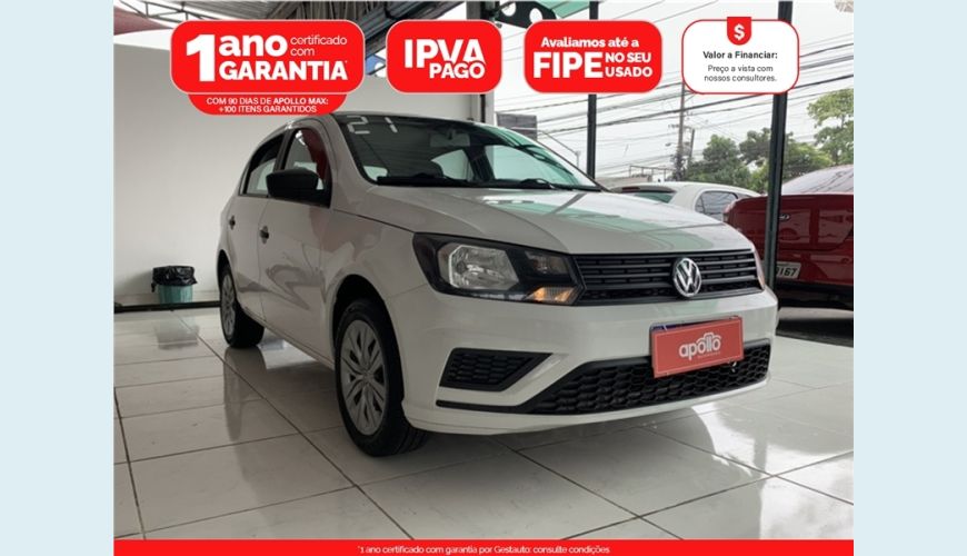 VOLKSWAGEN GOL 1.0 12V MPI TOTALFLEX 4P MANUAL - BRANCO - 2021 Foto 1 (Grande)