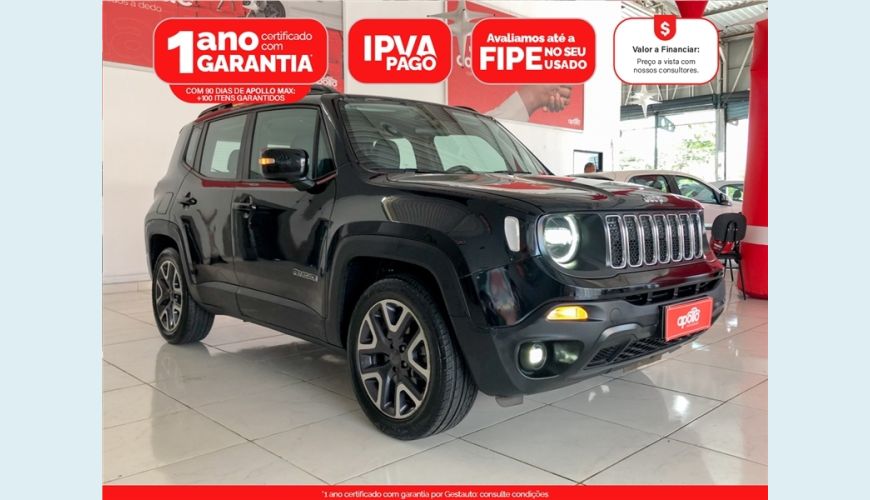JEEP RENEGADE 1.8 16V FLEX LONGITUDE 4P AUT. - PRETO - 2021 Foto 1 (Grande)