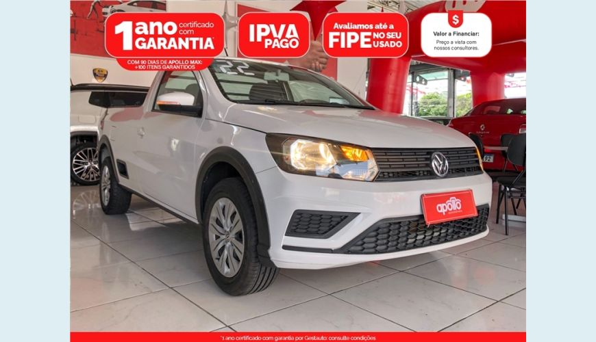 VOLKSWAGEN SAVEIRO 1.6 MSI TRENDLINE CS 8V FLEX 2P MANUAL - BRANCO - 2022 Foto 1 (Grande)