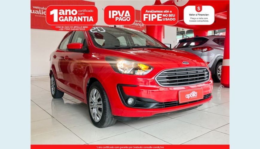 FORD KA 1.5 TI-VCT FLEX SE PLUS SEDAN AUT. - VERMELHO - 2020 Foto 1 (Grande)