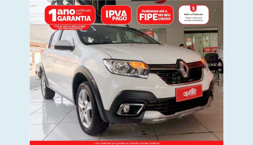 RENAULT SANDERO STEPWAY 1.6 16V SCE FLEX ZEN MANUAL - BRANCO - 2021 Foto 1 (Grande)