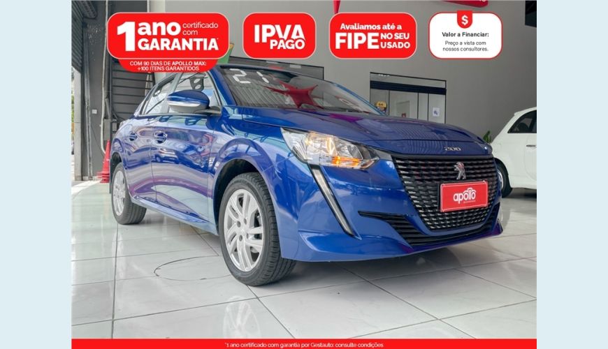 PEUGEOT 208 1.6 16V FLEX ACTIVE AT6 - AZUL - 2022 Foto 1 (Grande)