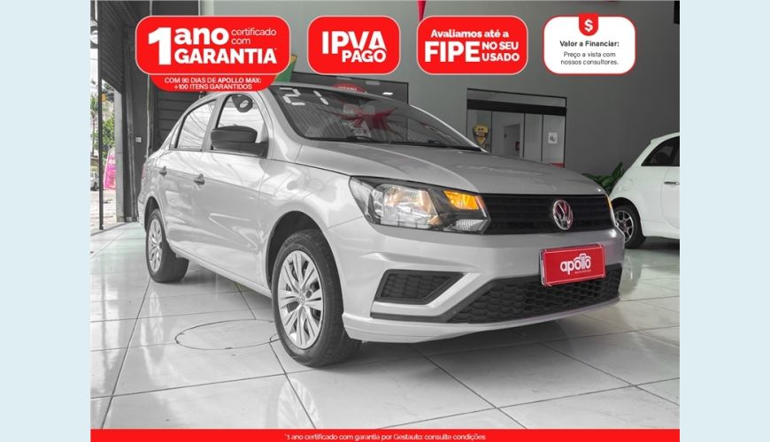 VOLKSWAGEN VOYAGE 1.6 16V MSI TOTALFLEX 4P AUT. - PRATA - 2021 Foto 1 (Grande)
