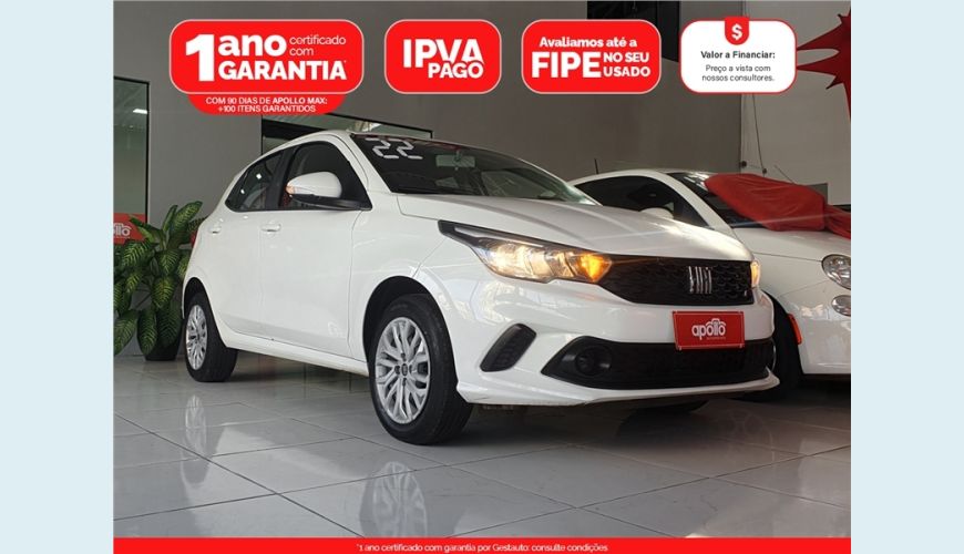 FIAT ARGO 1.0 FIREFLY FLEX MANUAL - BRANCO - 2022 Foto 1 (Grande)