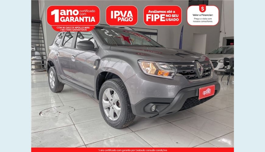 RENAULT DUSTER 1.6 16V SCE FLEX ZEN X-TRONIC - CINZA - 2021 Foto 1 (Grande)