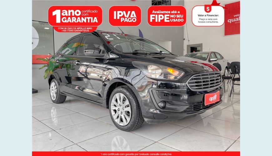 FORD KA 1.5 TI-VCT FLEX SE PLUS SEDAN AUT. - PRETO - 2021 Foto 1 (Grande)
