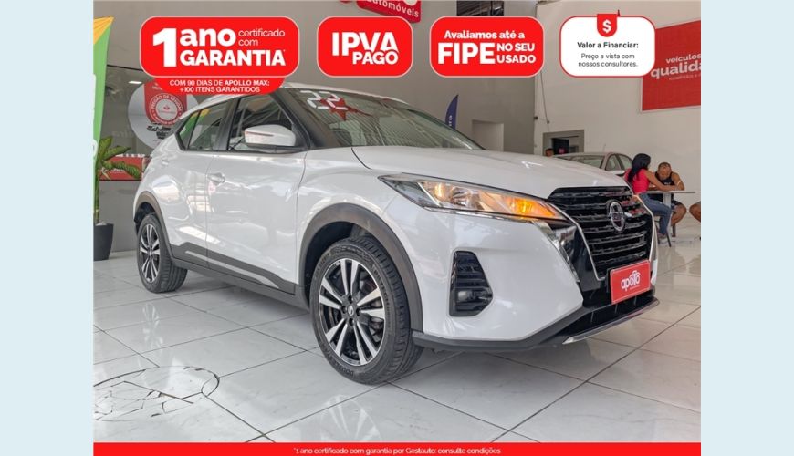 NISSAN KICKS 1.6 16V FLEXSTART ADVANCE XTRONIC - BRANCO - 2022 Foto 1 (Grande)