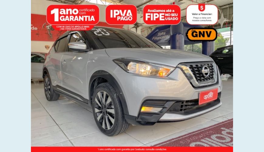 NISSAN KICKS 1.6 16V FLEXSTART SV 4P XTRONIC - PRATA - 2020 Foto 1 (Grande)