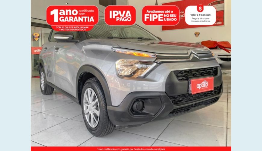 CITROËN C3 1.0 FIREFLY FLEX LIVE PACK MANUAL - PRATA - 2023 Foto 1 (Grande)