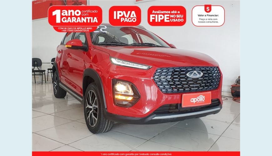 CHERY TIGGO 3X 1.0 VVT TURBO IFLEX PLUS CVT - VERMELHO - 2022 Foto 1 (Grande)