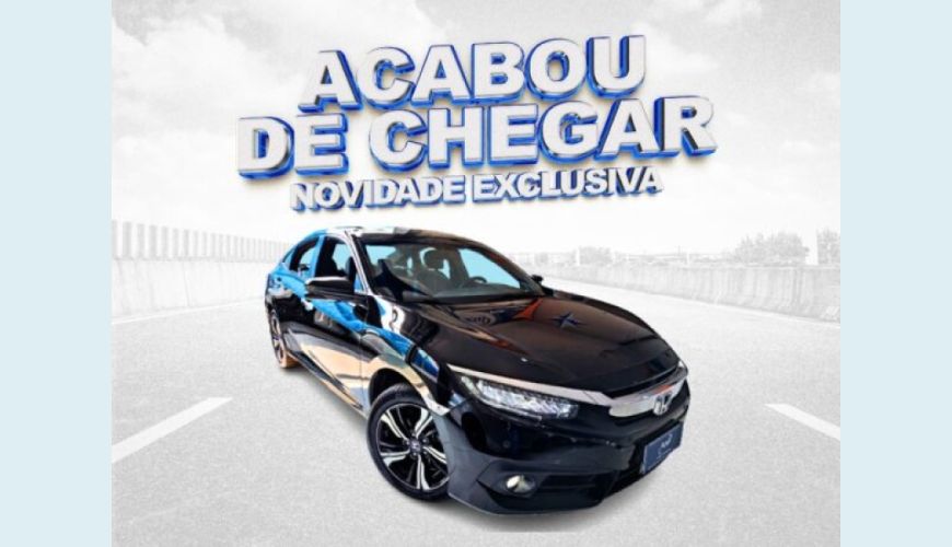 HONDA CIVIC 1.5 16V TURBO TOURING 4P CVT - PRETO - 2018 Foto 1 (Grande)