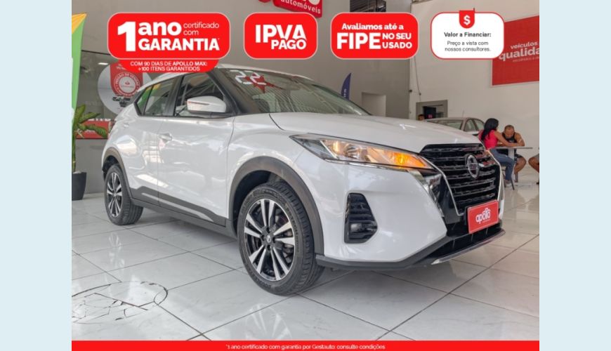 NISSAN KICKS 1.6 16V FLEXSTART ADVANCE XTRONIC - BRANCO - 2022 Foto 1 (Grande)