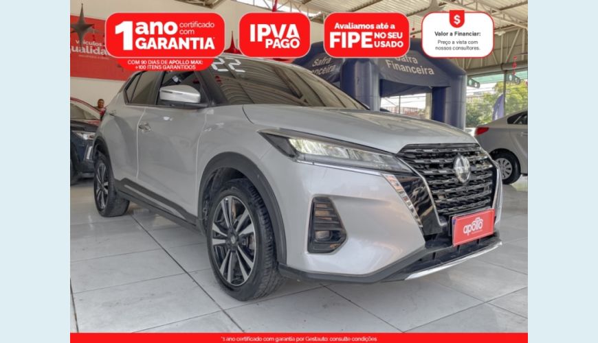 NISSAN KICKS 1.6 16V FLEXSTART EXCLUSIVE XTRONIC - PRATA - 2022 Foto 1 (Grande)