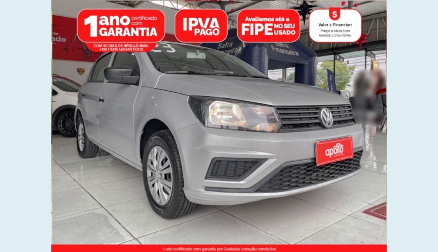 VOLKSWAGEN GOL 1.0 12V MPI TOTALFLEX 4P MANUAL - PRATA - 2023 Foto 1 (Grande)