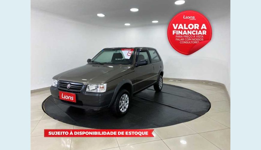 FIAT UNO MILLE UNO MILLE WAY ECONOMY 1.0 F.FLEX - CINZA - 2013 Foto 1 (Grande)