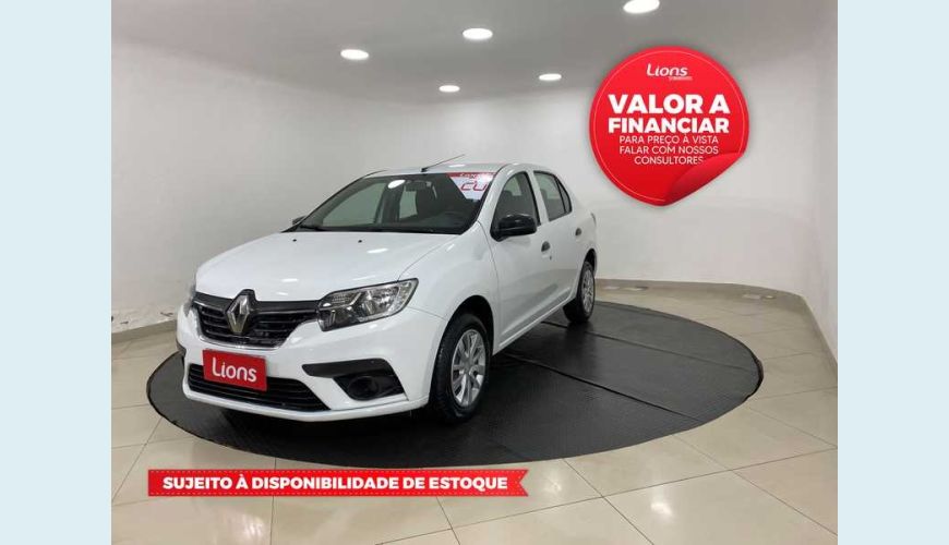 RENAULT LOGAN ZEN 1.0 12V SCE FLEX - BRANCO - 2020 Foto 1 (Grande)