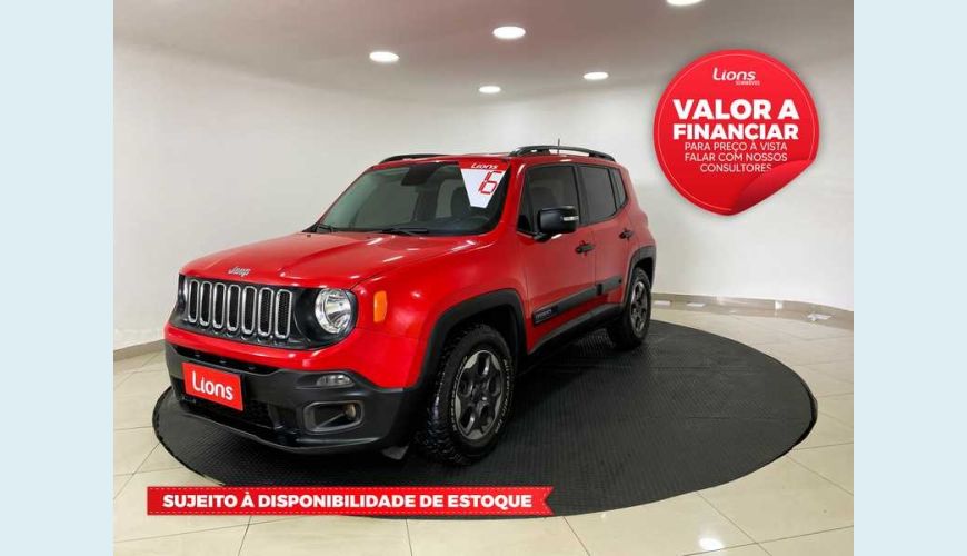 JEEP RENEGADE SPORT 1.8 4X2 FLEX - VERMELHO - 2016 Foto 1 (Grande)