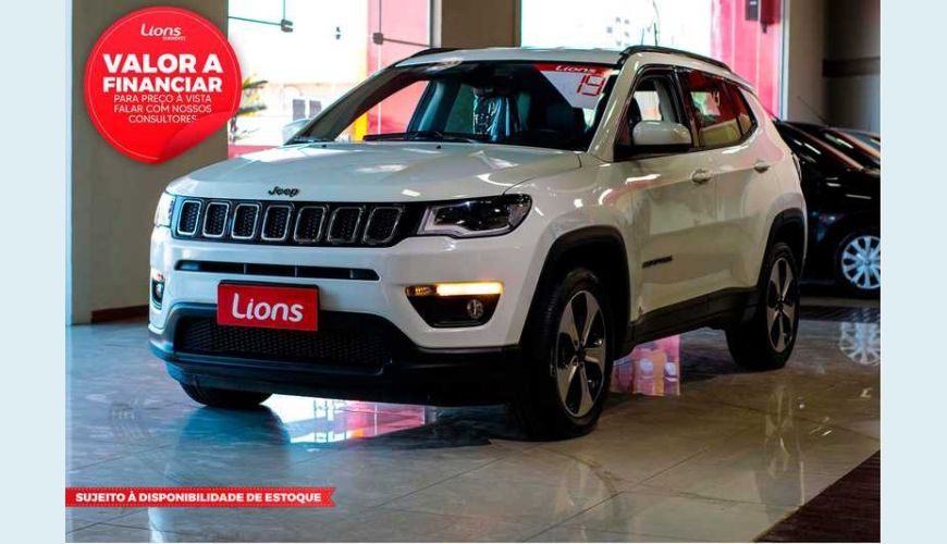 JEEP COMPASS 2.0 LONGITUDE 4X2 AUT. FLEX - BRANCO - 2019 Foto 1 (Grande)