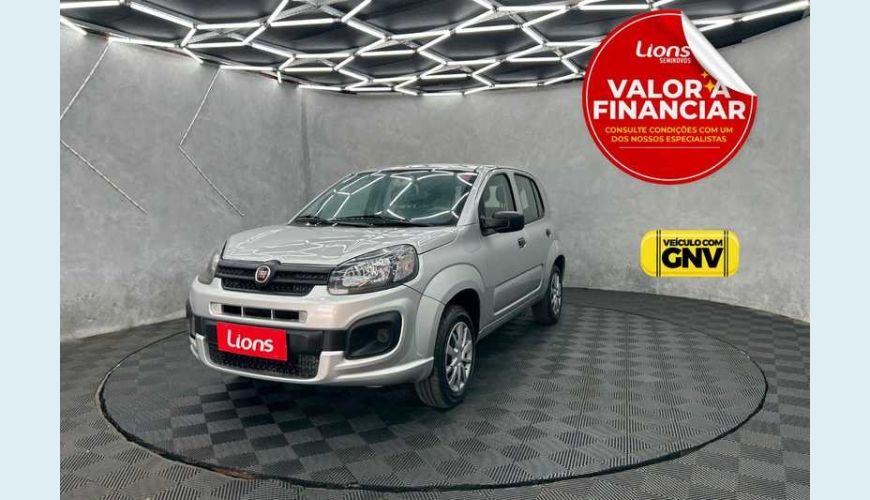 FIAT UNO ATTRACTIVE 1.0 8V FLEX 4P - PRATA - 2020 Foto 1 (Grande)