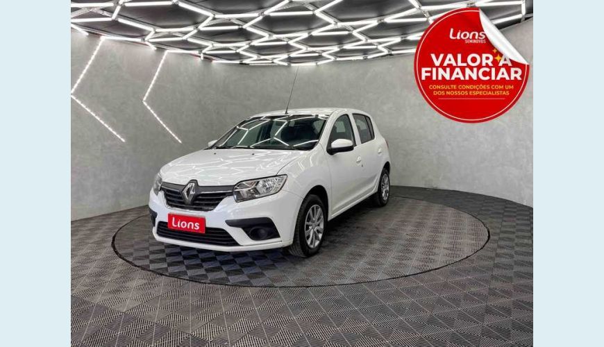 RENAULT SANDERO ZEN 1.0 12V SCE FLEX - BRANCO - 2020 Foto 1 (Grande)