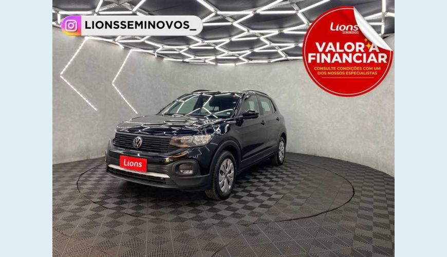 VOLKSWAGEN T-CROSS 1.0 200 TSI SENSE AUT. FLEX - PRETO - 2022 Foto 1 (Grande)