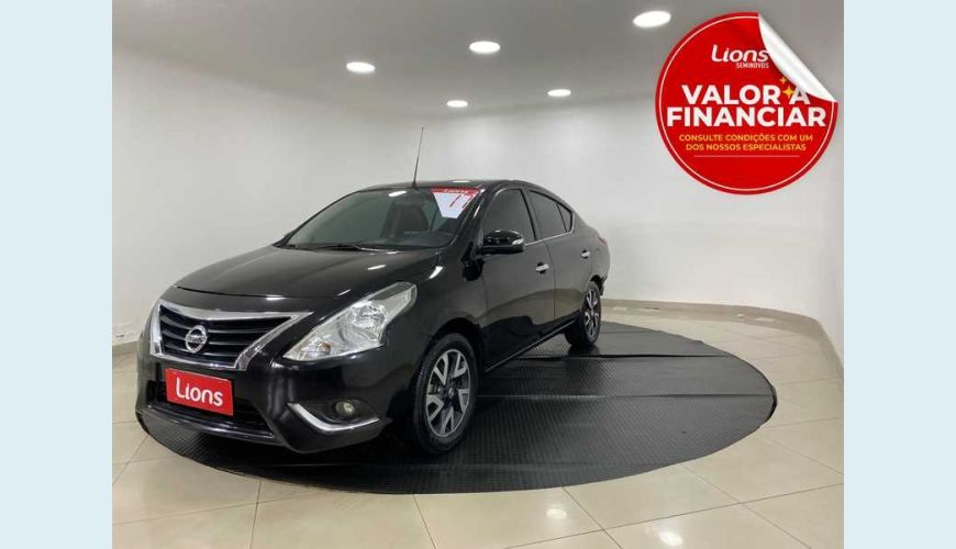 NISSAN VERSA 1.6 16V SV FLEXSTART CVT FLEX - PRETO - 2017 Foto 1 (Grande)
